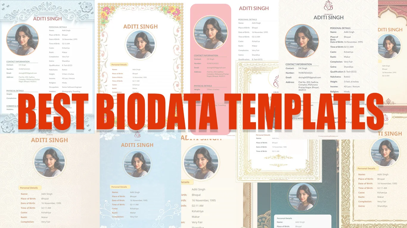 Best Marriage Biodata Templates in 2025