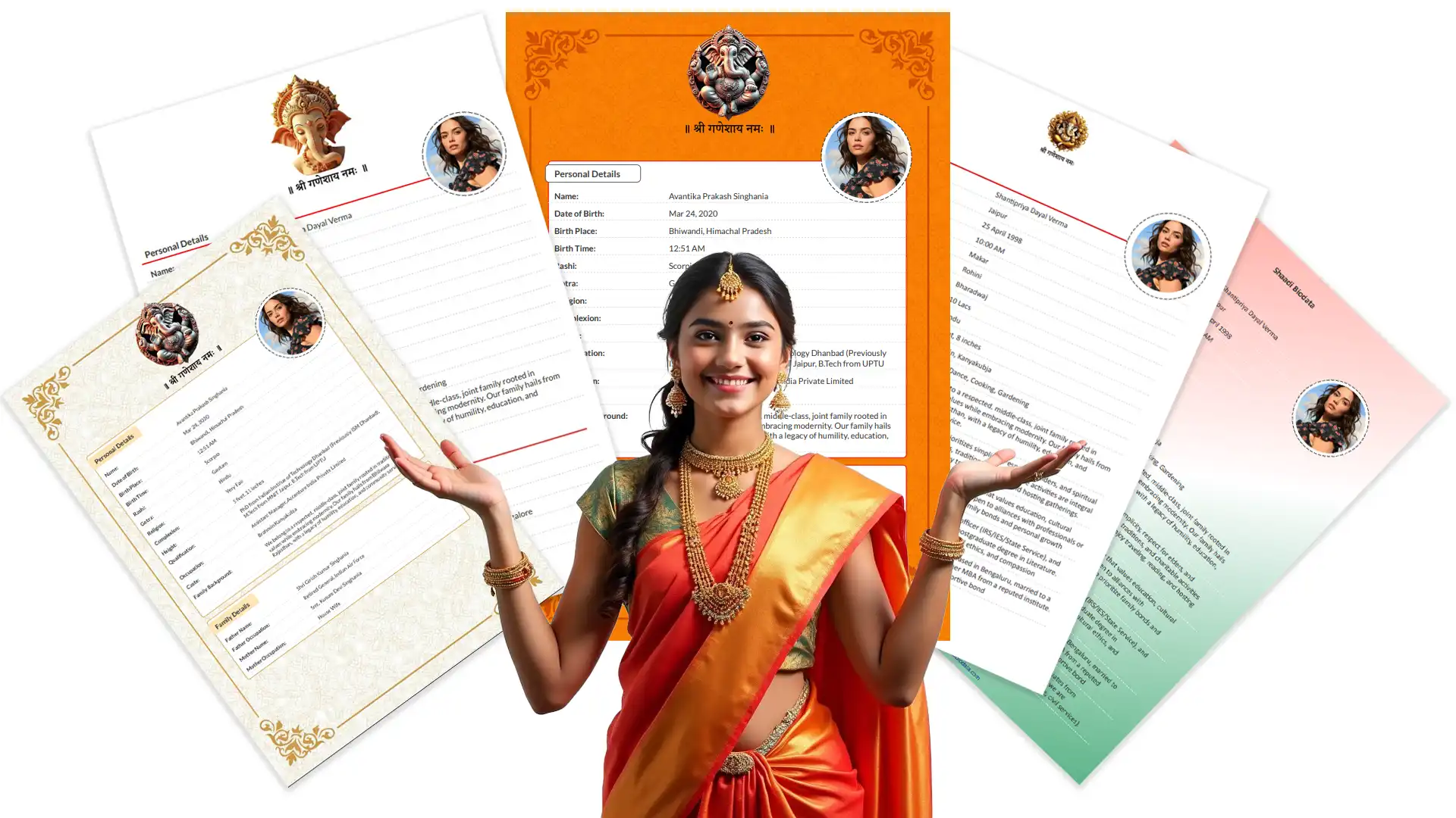 Create Shaadi Biodata Templates Image